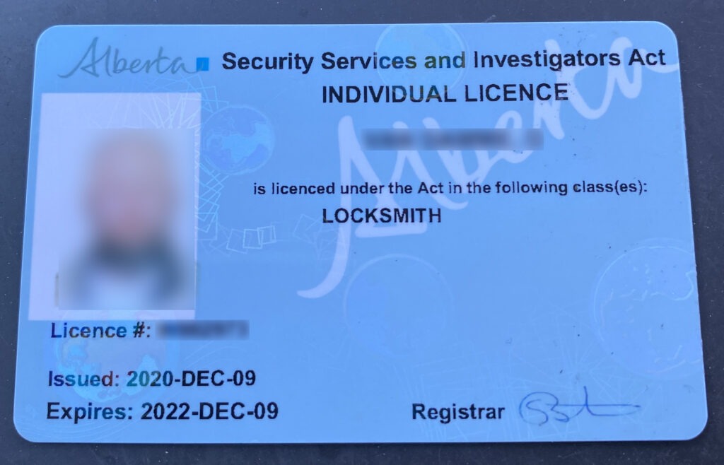 Locksmith PICK card front